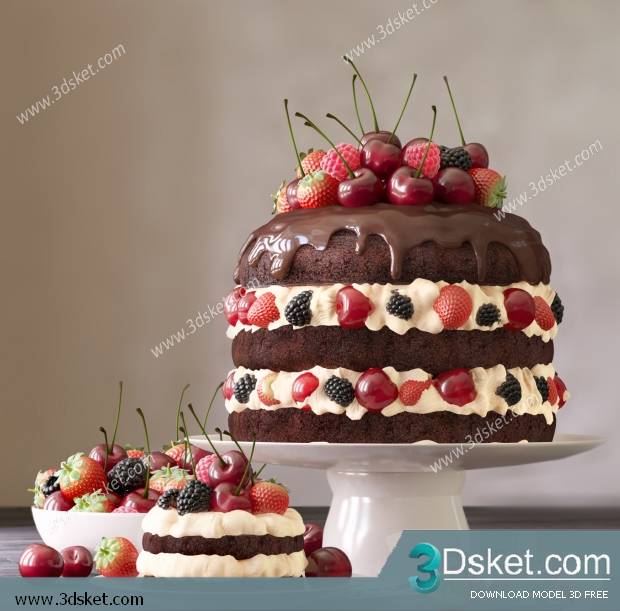 Free Download Food And Drinks 3D Model 076