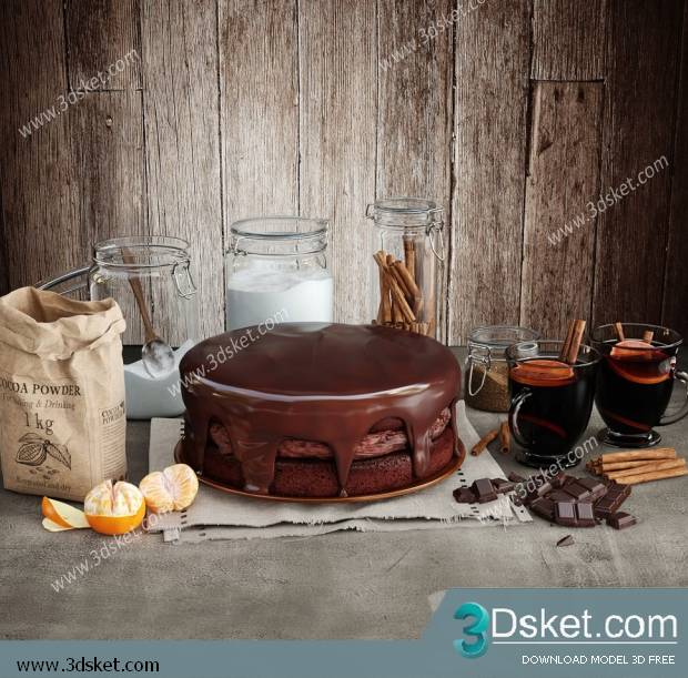 Free Download Food And Drinks 3D Model 080