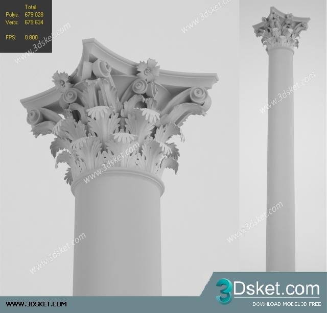 Free Download Decorative Plaster 3D Model 303