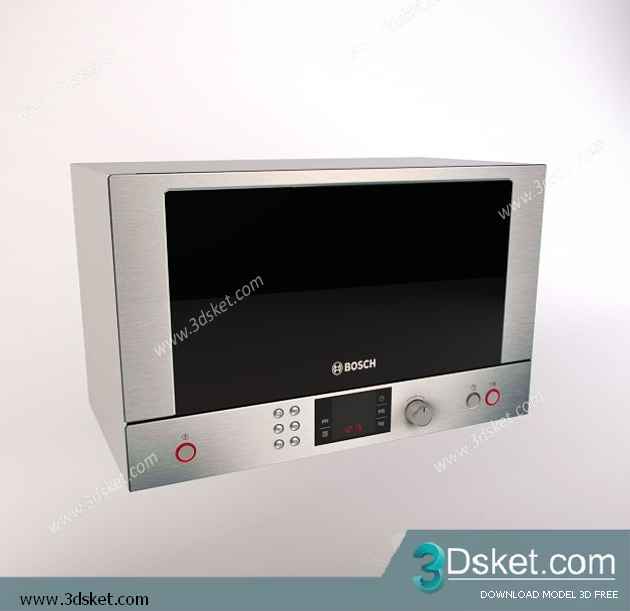 Free Download Kitchen Appliance 3D Model 0185 Lò vi sóng