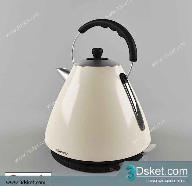 Free Download Kitchen Appliance 3D Model 0189 ấm nước