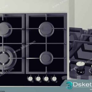 Free Download Kitchen Appliance 3D Model 0190 bếp ga