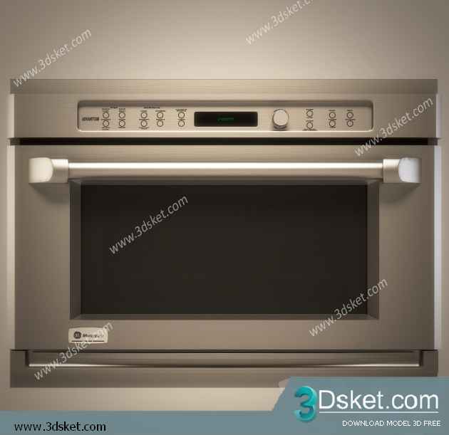 Free Download Kitchen Appliance 3D Model 0191 lò nướng