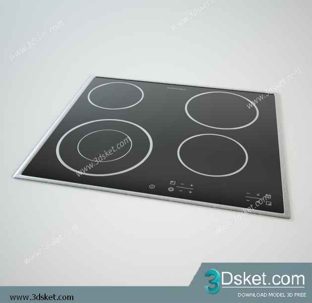 Free Download Kitchen Appliance 3D Model 0195 bếp từ
