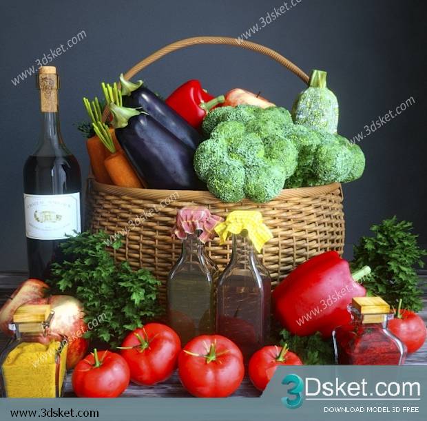 Free Download Food And Drinks 3D Model 097