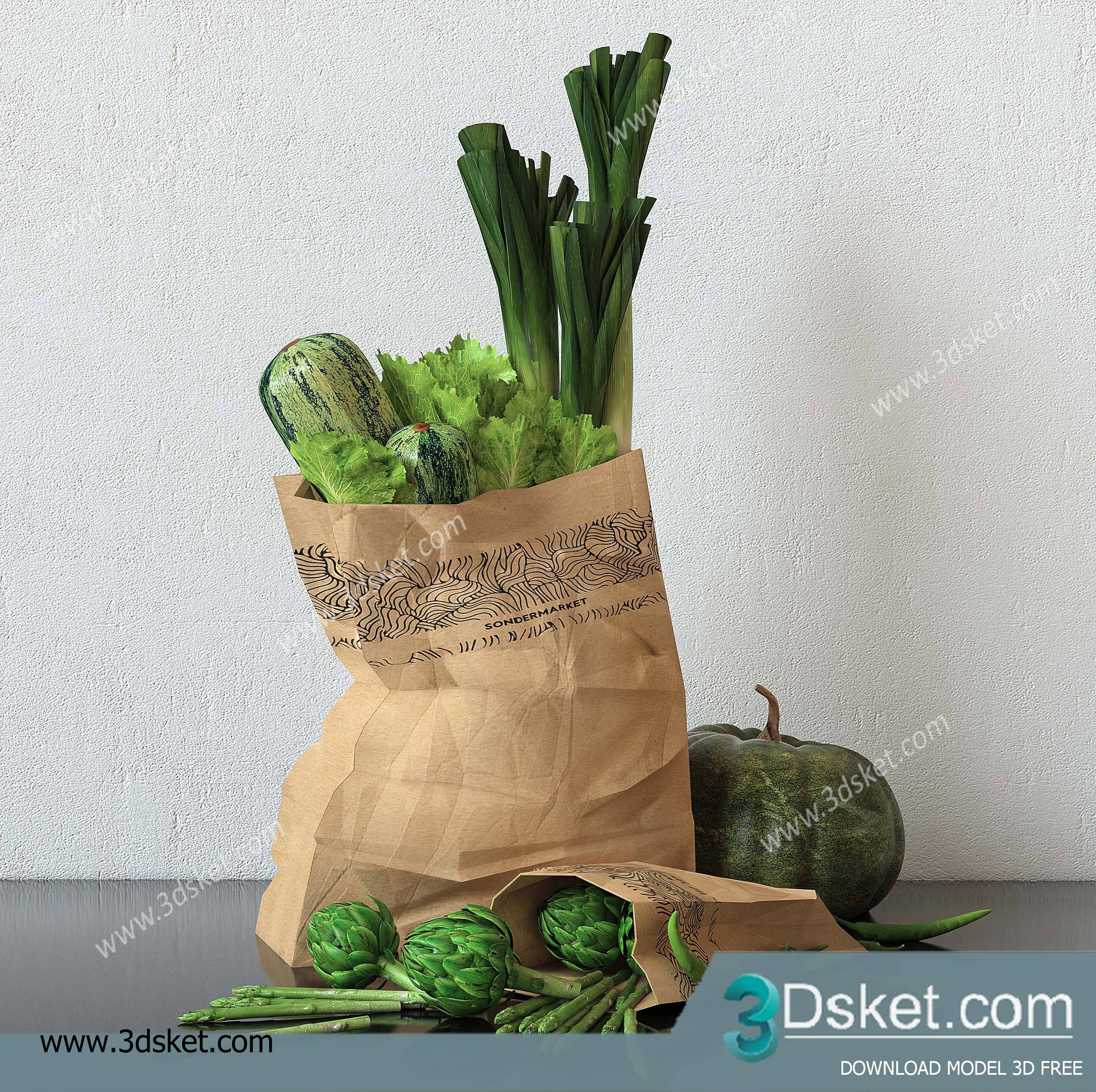 Free Download Food And Drinks 3D Model 0100