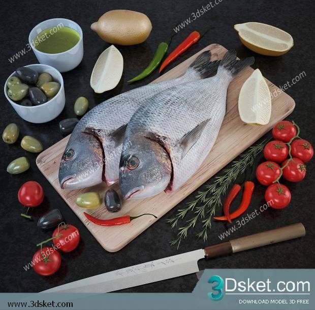 Free Download Food And Drinks 3D Model 0101