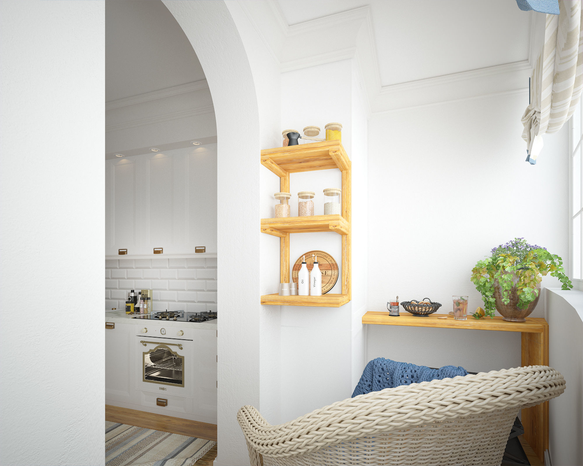 3D Interior Model Kitchen Living room 016 Scene 3dsmax