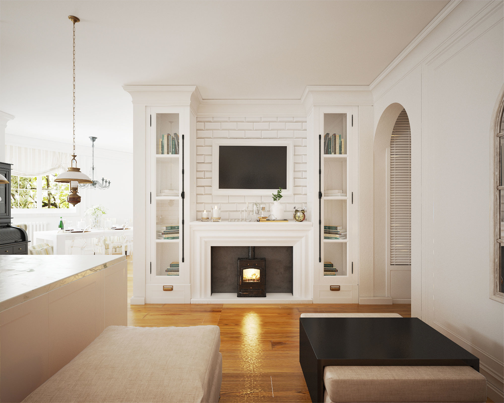 3D Interior Model Kitchen Living room 016 Scene 3dsmax