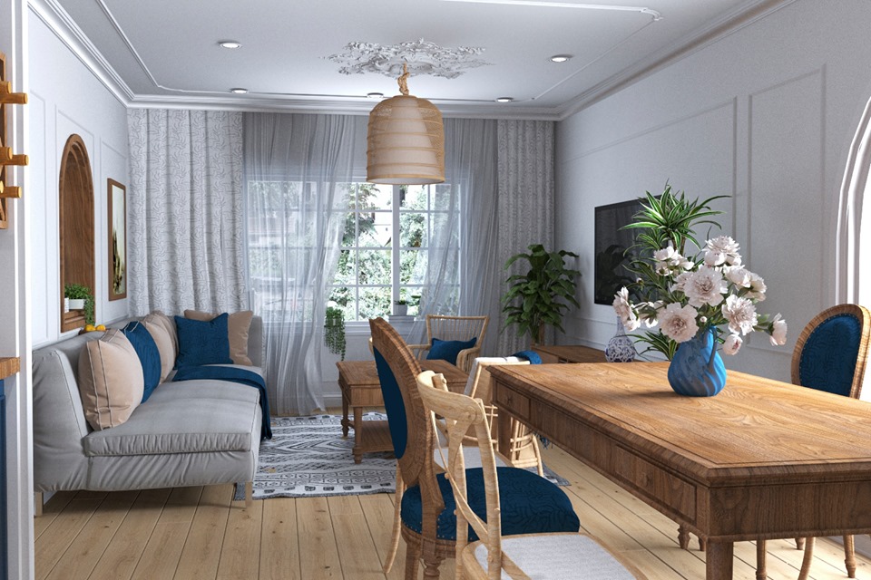 3D Interior Model Kitchen Living room 024 Scene 3dsmax