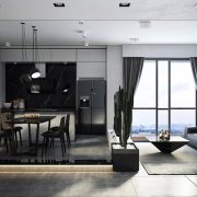 3D Interior Model Kitchen Living room 026 Scene 3dsmax