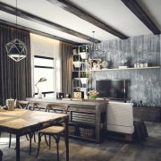 3D Interior Model Kitchen Living room 030 Scene 3dsmax