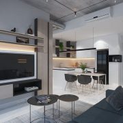3D Interior Model Kitchen Living room 043A Scene 3dsmax