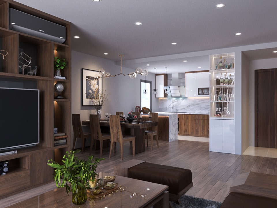 3D Interior Model Kitchen Living room 046 Scene 3dsmax