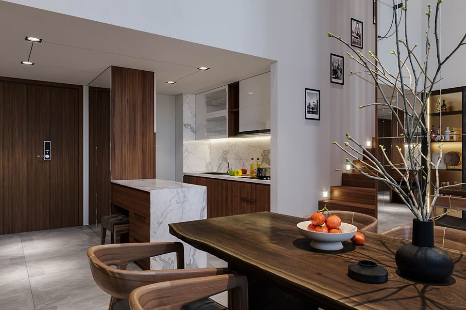 3D Interior Model Kitchen Living room 054 Scene 3dsmax