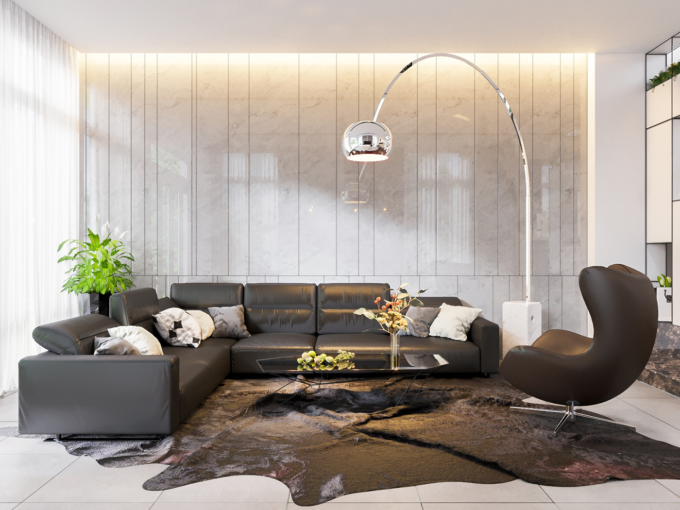 3D Interior Model Kitchen Living room 006 Scene 3dsmax