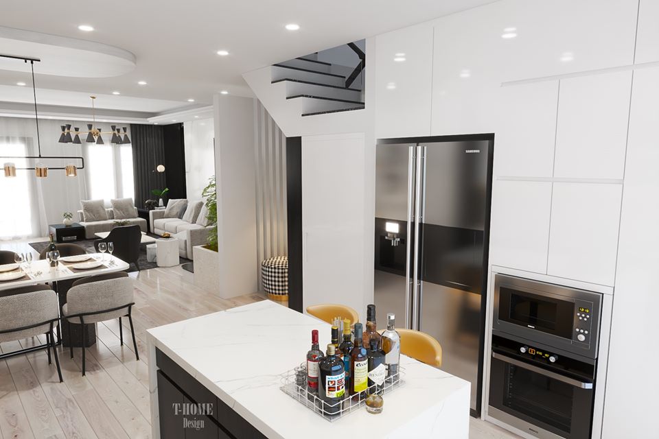 3D Interior Model Kitchen Living room 061A Scene 3dsmax