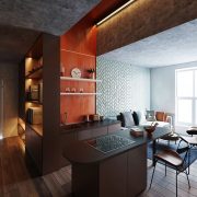 3D Interior Model Kitchen Living room 068B Scene 3dsmax