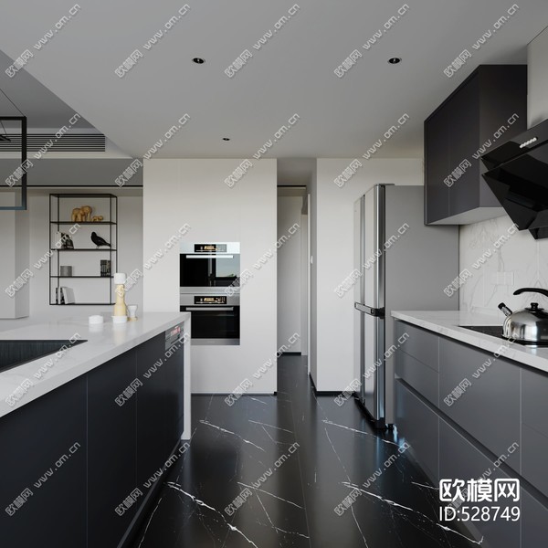 3D Interior Model Kitchen Living room 069B Scene 3dsmax