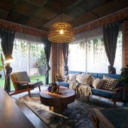 3D Interior Model Kitchen Living room 071A Scene 3dsmax