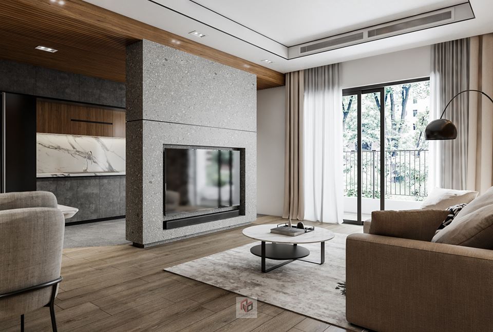 3D Interior Model Kitchen Living room 080 Scene 3dsmax