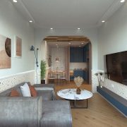 3D Interior Model Kitchen Living room 081 Scene 3dsmax