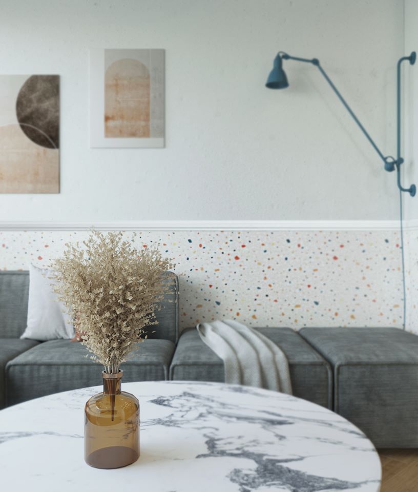 3D Interior Model Kitchen Living room 081 Scene 3dsmax