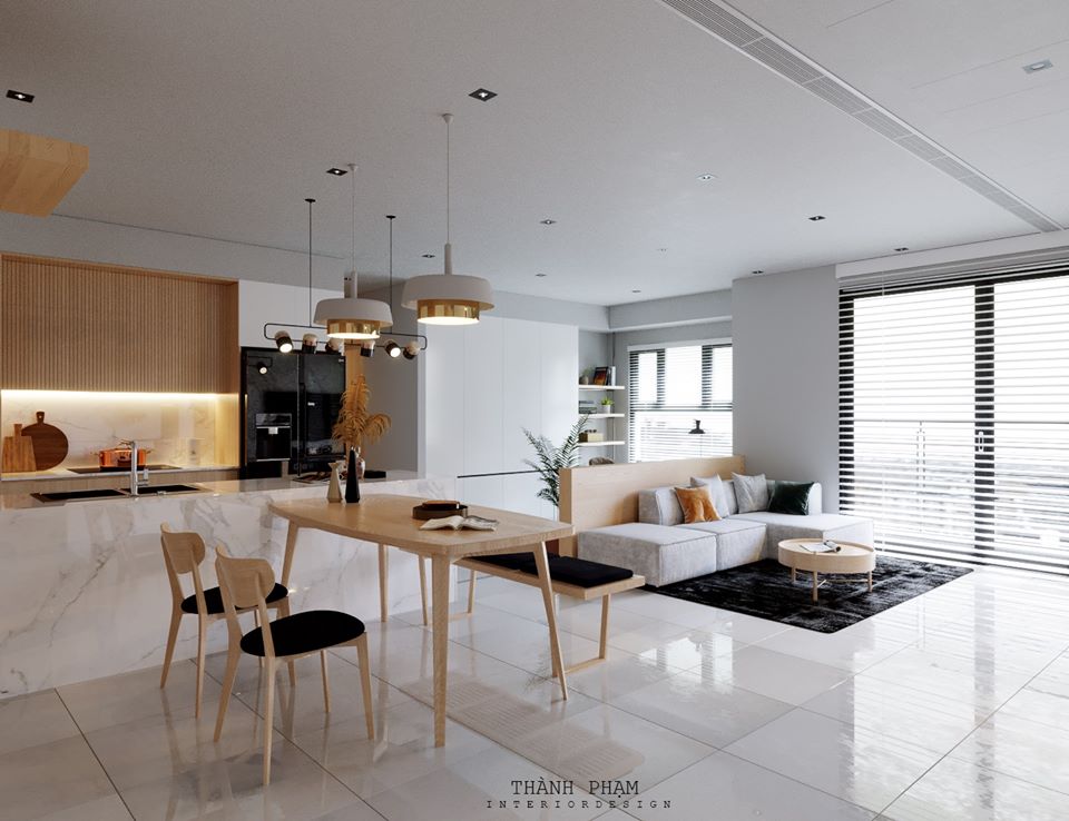 3D Interior Model Kitchen Living room 090 Scene 3dsmax