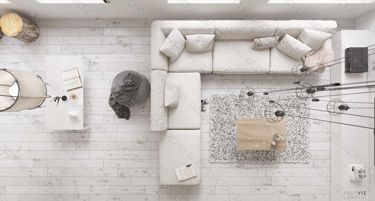 3D Interior Model Kitchen Living room 0300 Scene 3dsmax