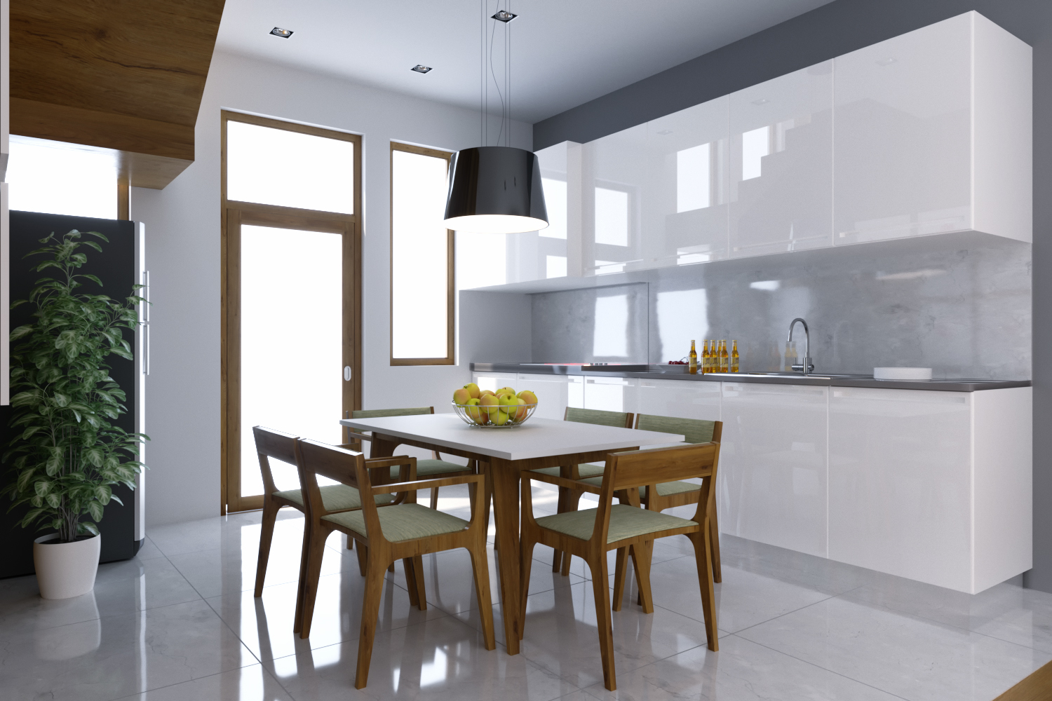 3D Interior Model Kitchen Living room 0303 Scene 3dsmax