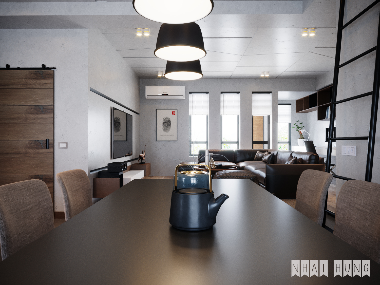 3D Interior Model Kitchen Living room 0311 Scene 3dsmax