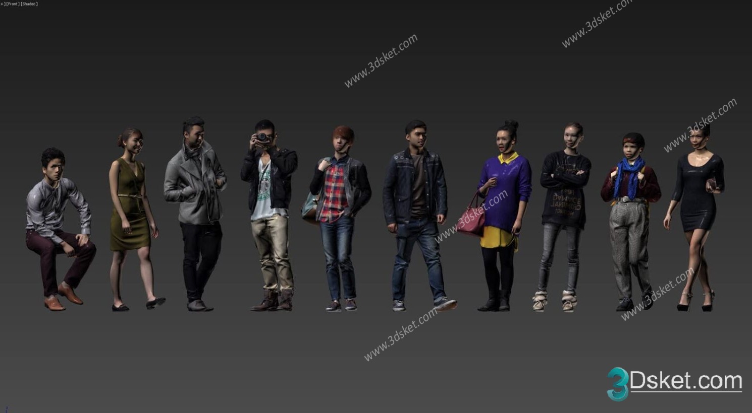 3D Model People Free Download 001