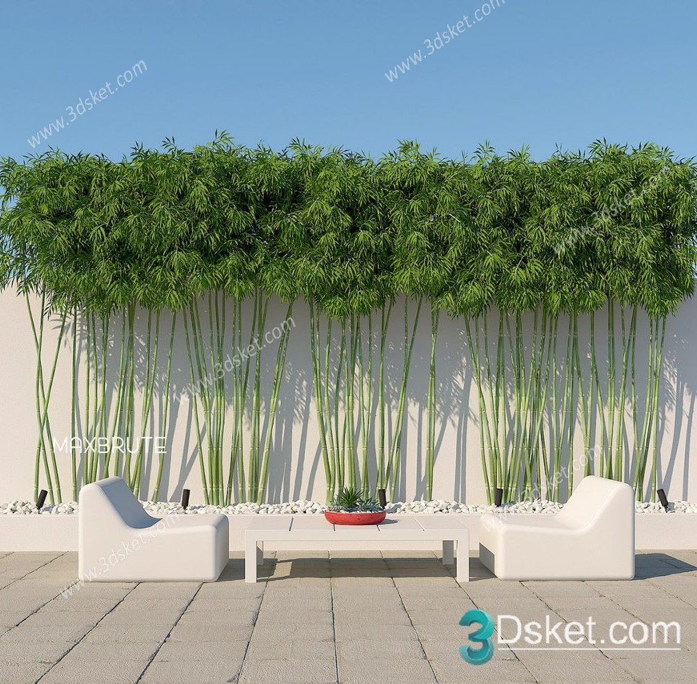 3d Model Bamboo Wall Free Download 016