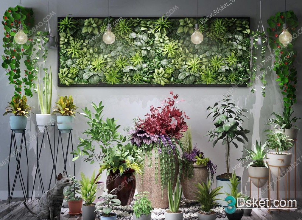 3D Model Outdoor Plants Free Download 031