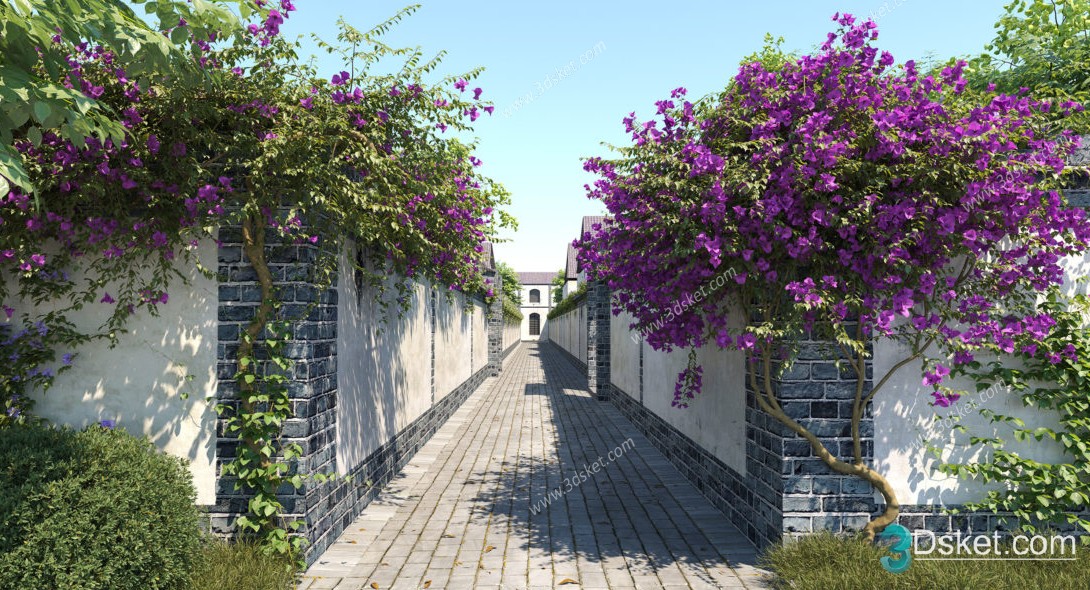 3D Model Outdoor Plants Free Download 029