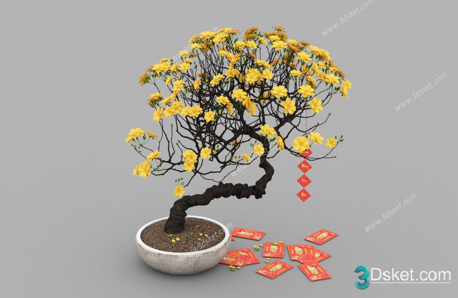 3D Model Tree Free Download T013 Cây Mai