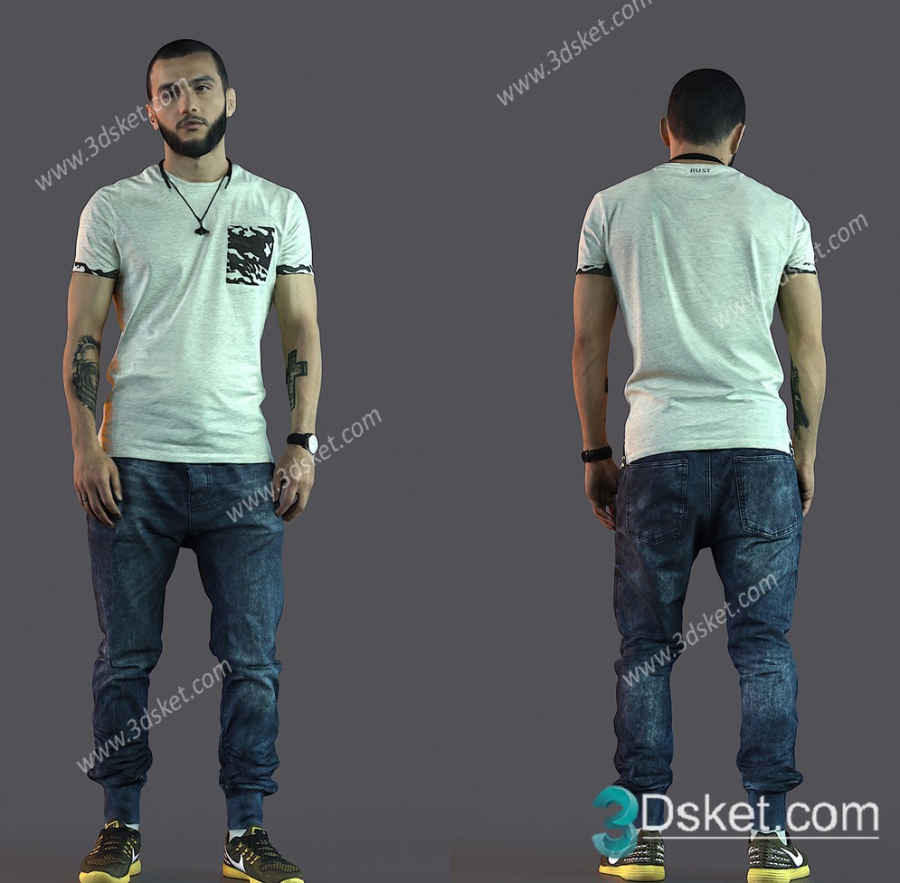 3D Model People Free Download 022