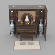 3D Model Altar Room Free Download 01112 Phòng thờ