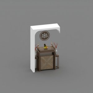 3D Model Altar Room Free Download 01593 Phòng thờ