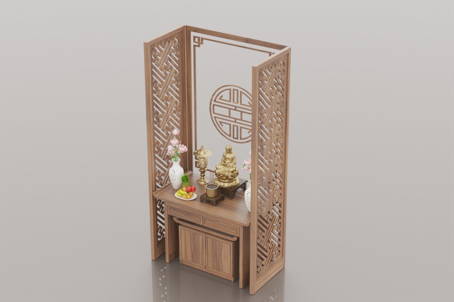 3D Model Altar Room Free Download 0240 Phòng thờ