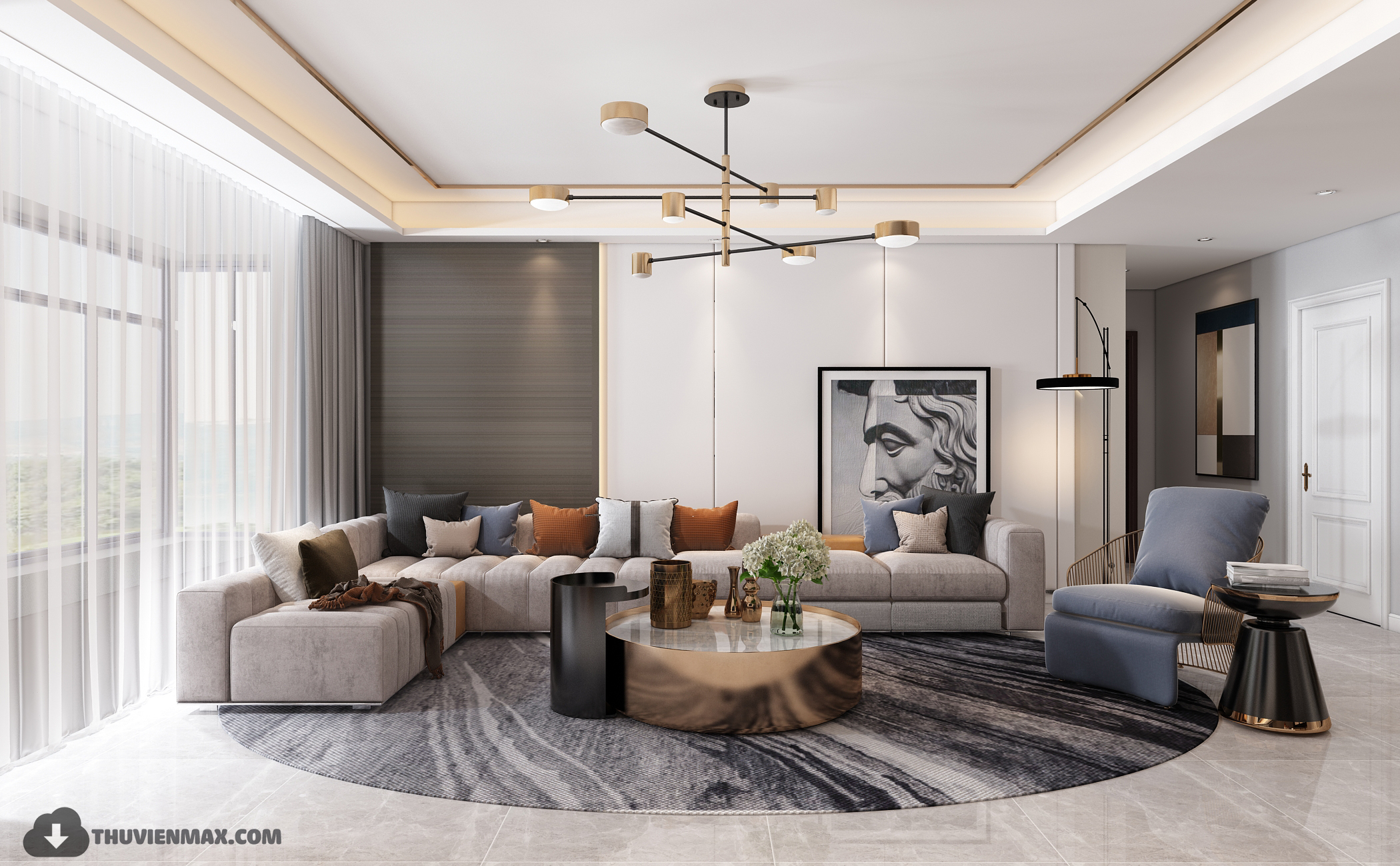 3D Interior Model Living room 0367 Scene 3dsmax