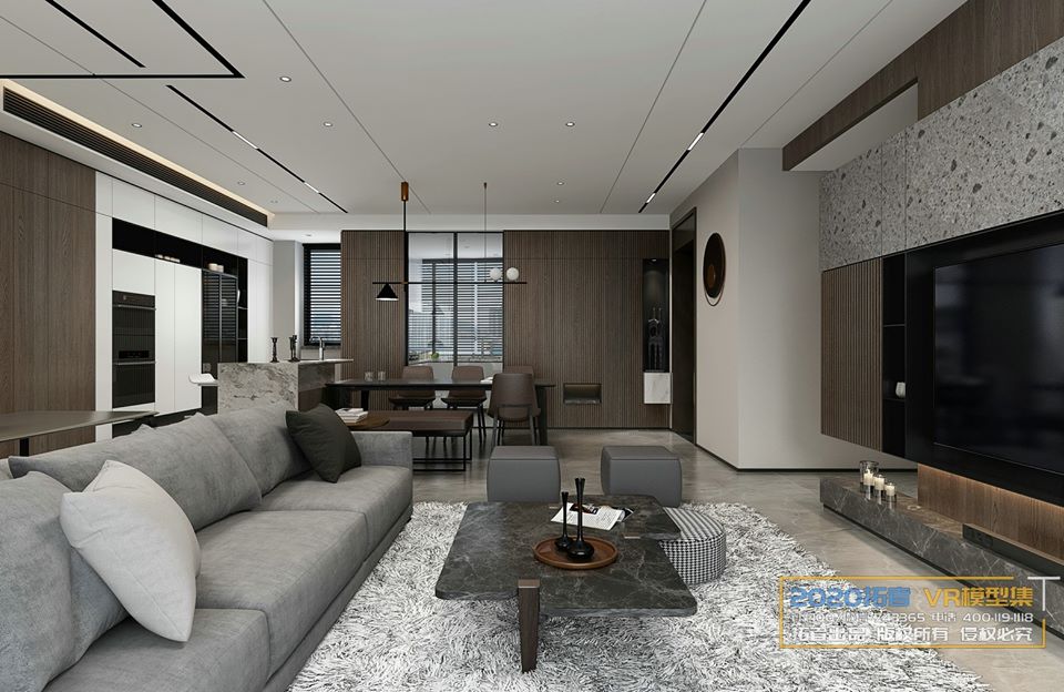 3D Interior Model Living room 0375 Scene 3dsmax