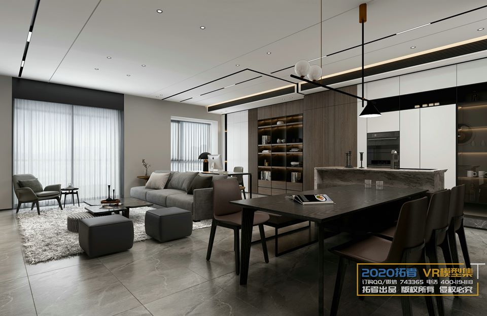3D Interior Model Living room 0375 Scene 3dsmax