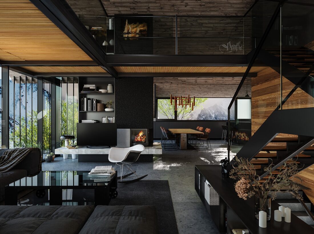 3D Interior Model Living room 0384 Scene 3dsmax