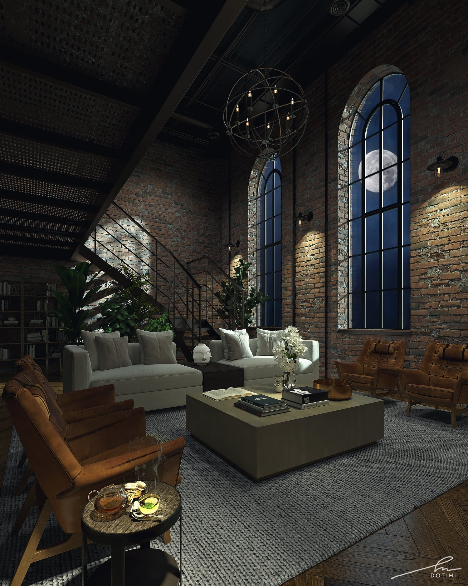 3D Interior Model Living room 0432 Scene 3dsmax