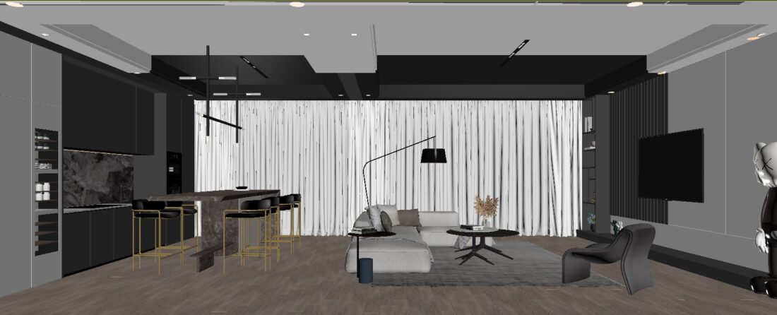 3D Interior Model Living room 0446 Scene 3dsmax