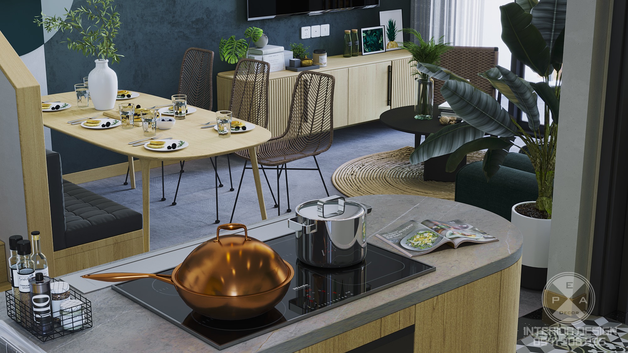 3D Interior Model Living room 0448 Scene 3dsmax