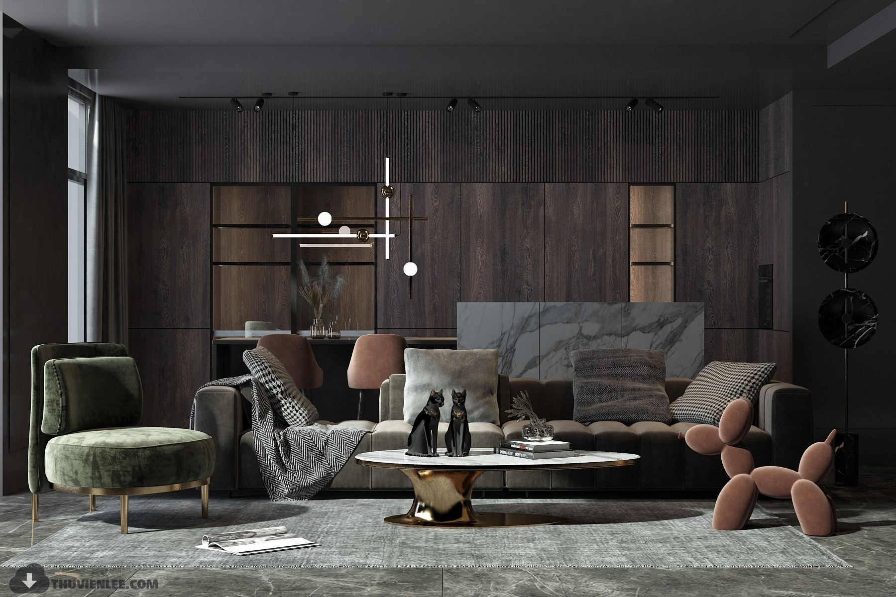 3D Interior Model Living room 0455 Scene 3dsmax