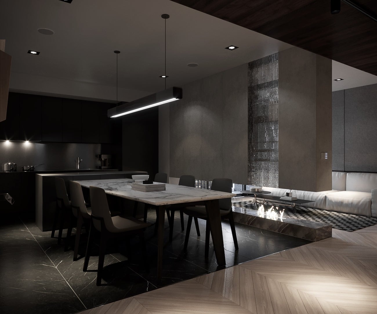 3D Interior Model Living room 0464 Scene 3dsmax