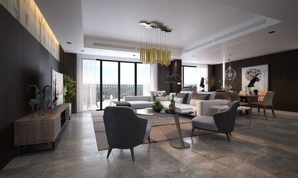 3D Interior Model Living room 0480 Scene 3dsmax